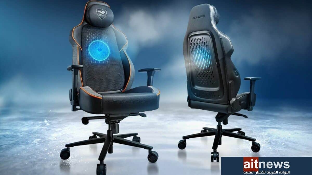 كوجر تقدم NxSys Aero أول كرسي للاعبين في العالم مزود بمروحة تبريد